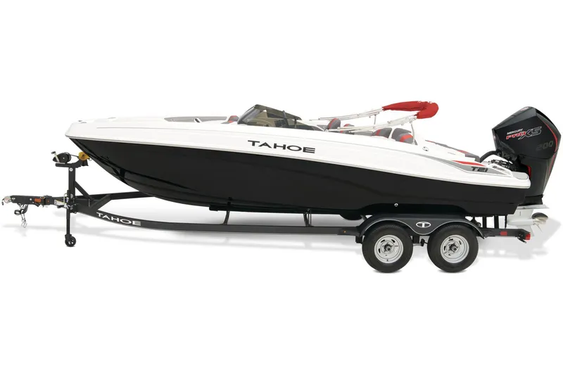 Slide: The Image of Overhead view of 2024 Tahoe T21 boat on grass, showcasing seating and layout. - 14