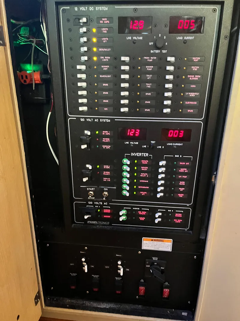 Slide: The Image of Electrical control panel on a 1962 Chris-Craft Constellation boat. - 8