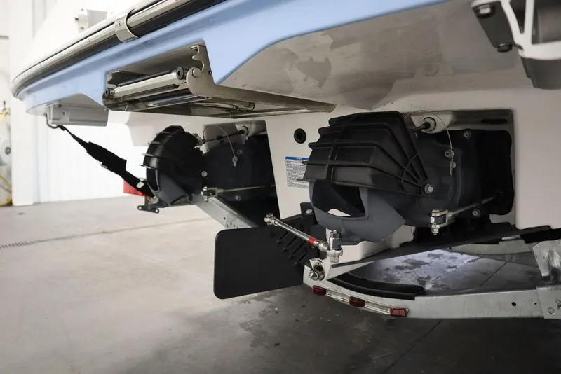 Slide: The Image of 2024 Yamaha Boats 222 FSH Sport jet propulsion system close-up. - 7