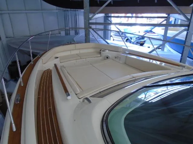 Slide: The Image of 2019 Chris-Craft Launch 38 I/O boat with spacious deck and luxurious seating. - 16