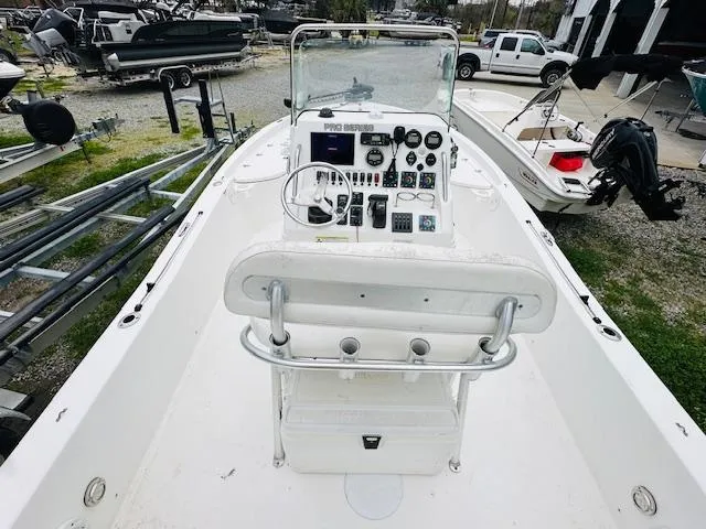 Slide: The Image of 2012 Sea Fox 22 XT boat interior with control panel and seating. - 9