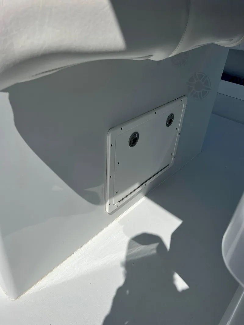 Slide: The Image of Freeman 37VH 2021 boat interior detail with white panel and shadow. - 18