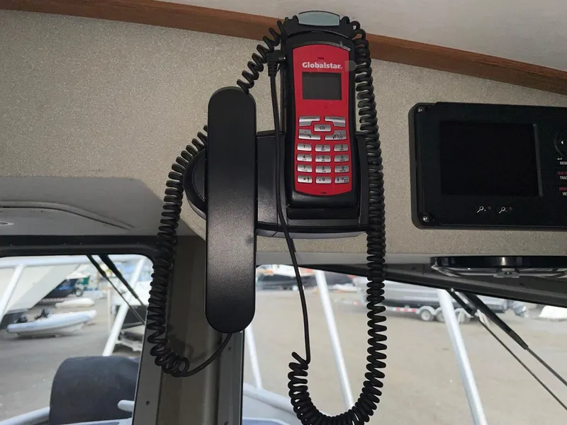 Slide: The Image of Satellite phone mounted inside a 2010 Glacier Craft Custom Aluminum boat. - 45