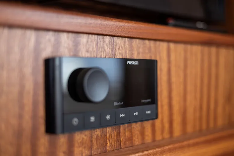 Slide: The Image of Control panel on 2026 American Tug 435, featuring a sleek, modern design. - 17