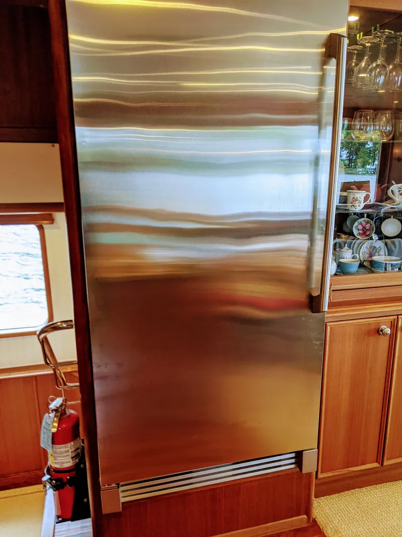 Slide: The Image of Stainless steel refrigerator in 2017 Northern Marine Expedition yacht kitchen. - 49