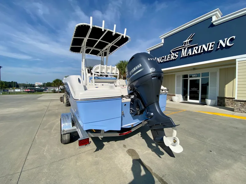 Slide: The Image of 2024 Robalo R180 Center Console boat at Anglers Marine NC dealership. - 3