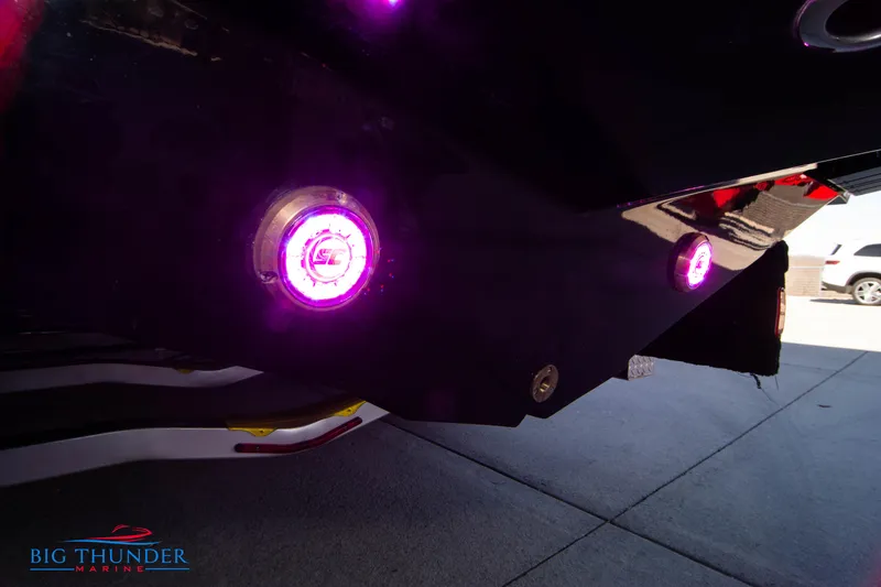 Slide: The Image of 2024 Donzi 39 VRZ boat with purple underwater lights at Big Thunder Marine. - 29