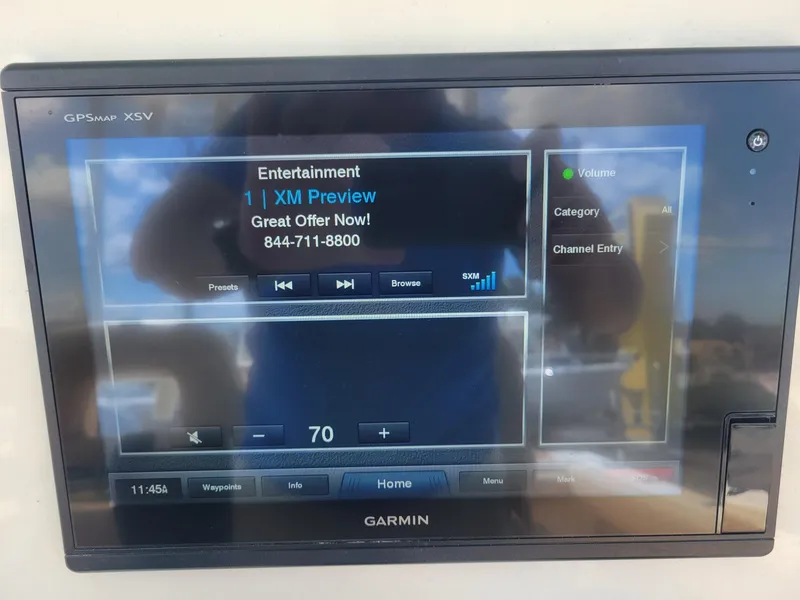 Slide: The Image of Garmin GPS display on 2018 Key West 281 Billistic boat showing XM Preview. - 11