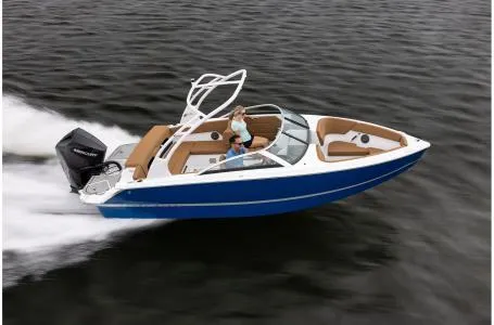 Slide: The Image of 2024 Four Winns H1 OB speedboat cruising on water. - 31