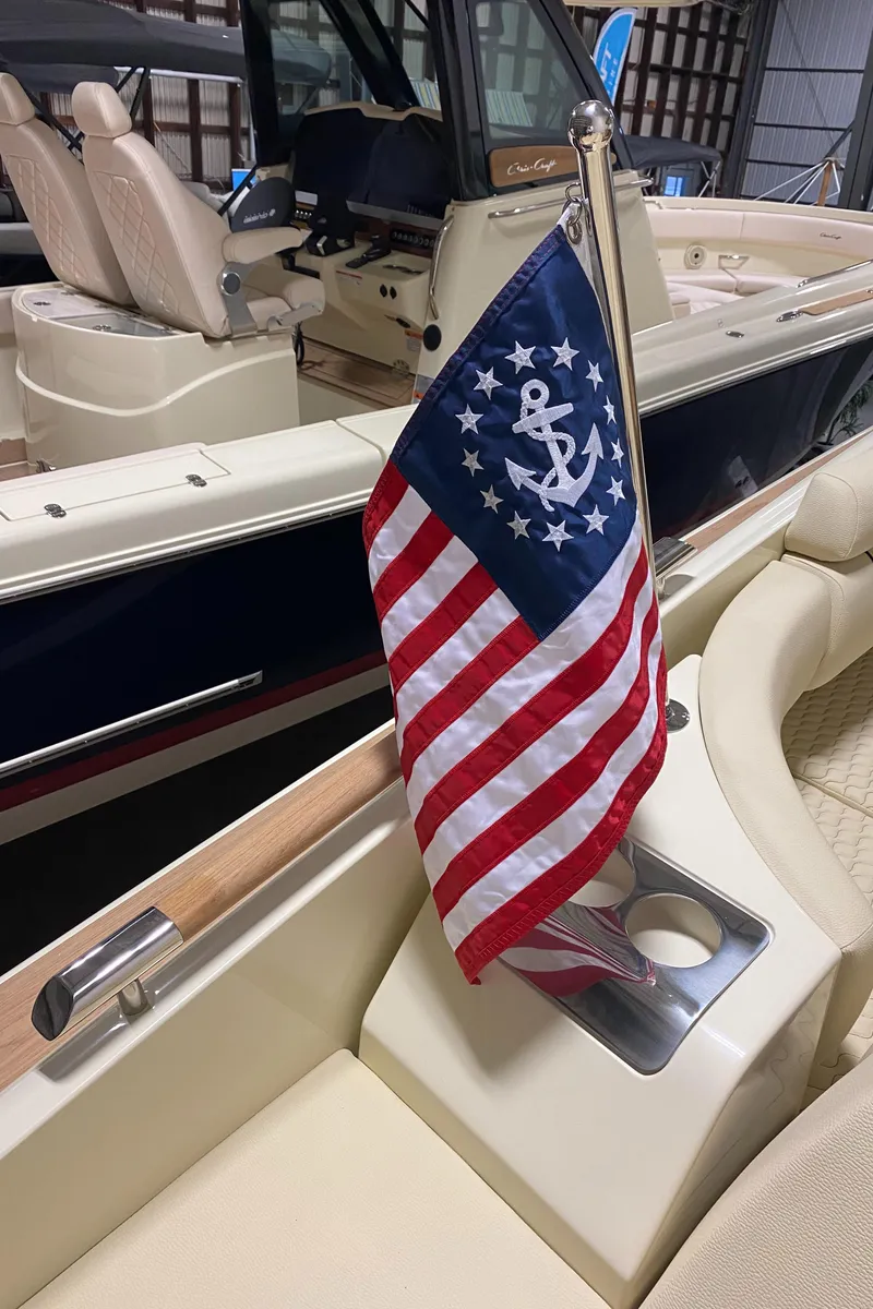 Slide: The Image of 2024 Chris-Craft LAUNCH GT 35 interior with nautical flag. - 34