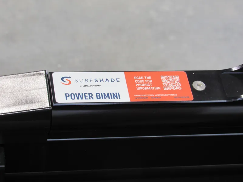 Slide: The Image of SureShade Power Bimini label on Viaggio Diamante U D21U 2023 model. - 23
