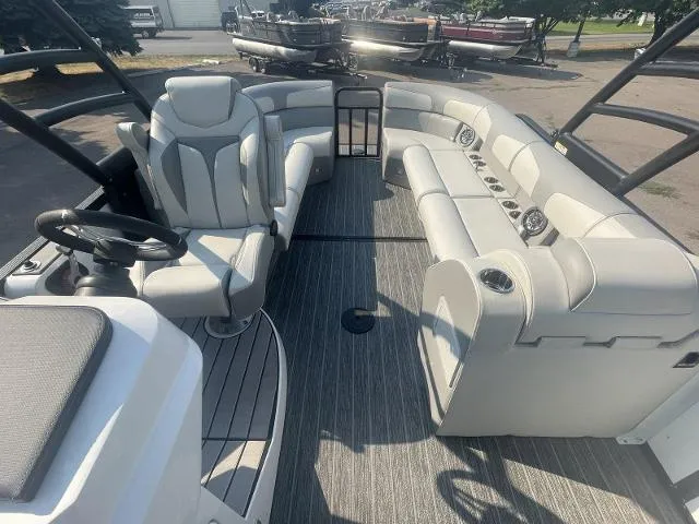 Slide: The Image of 2022 Montara Surf Boss 2.0 boat interior with luxurious seating and modern design. - 11