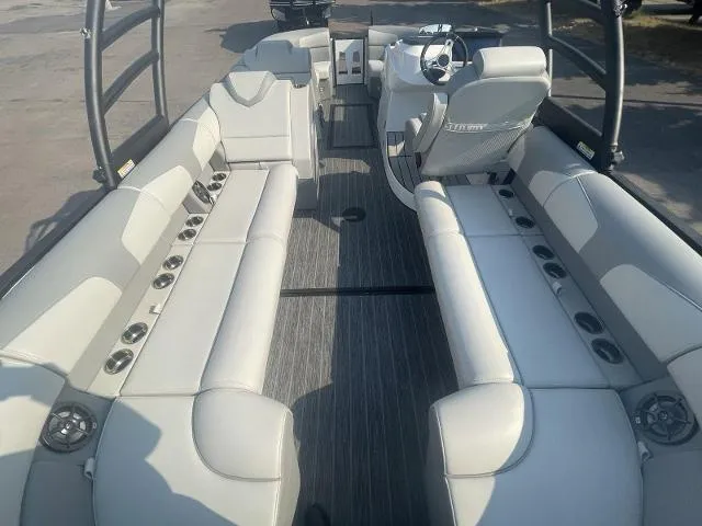 Slide: The Image of 2022 Montara Surf Boss 2.0 boat interior with spacious seating and modern design. - 14