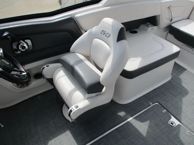 Slide: The Image of Interior of a 2015 Chaparral 257 SSX boat with luxury seating. - 9