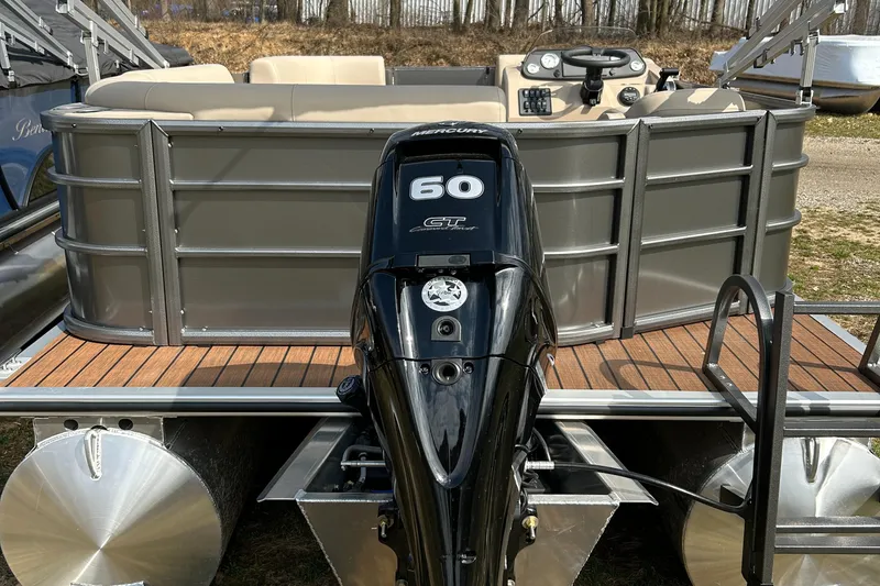 Slide: The Image of 2024 Bentley Pontoons LE 180 CR with 60 HP outboard motor. - 3