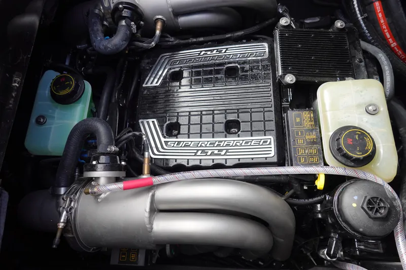 Slide: The Image of 2023 Malibu 25 LSV supercharged engine close-up. - 28
