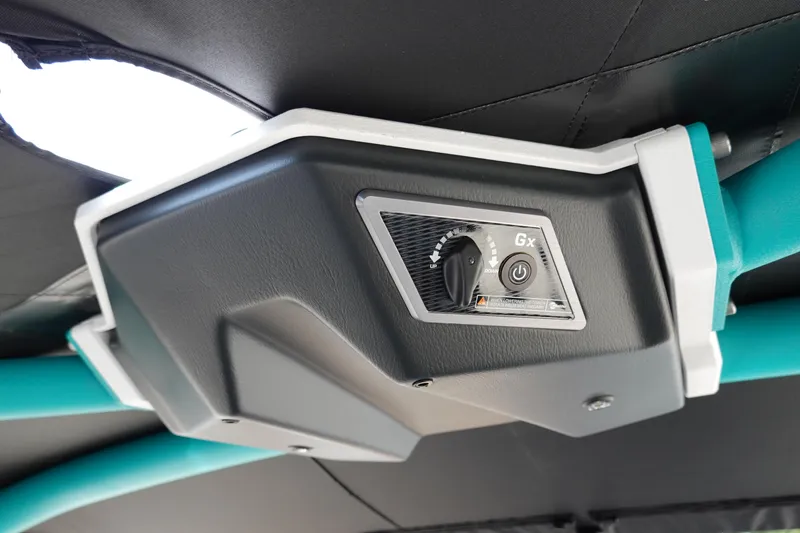 Slide: The Image of 2023 Malibu 25 LSV boat interior control panel. - 32