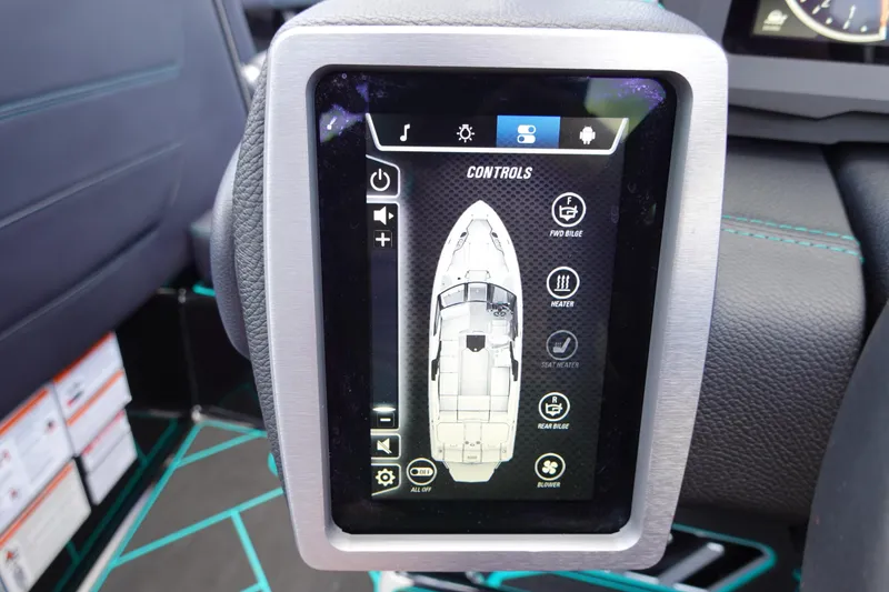Slide: The Image of Touchscreen control panel in 2023 Malibu 25 LSV boat. - 38