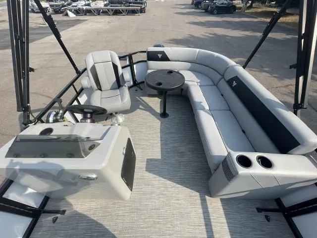 Slide: The Image of 2022 Viaggio DM16F boat interior with seating and control console. - 10