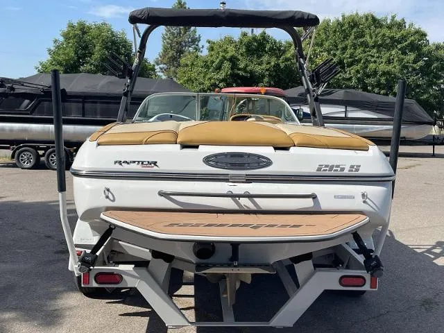 Slide: The Image of 2023 Sanger V215 Special boat rear view with Raptor engine. - 5