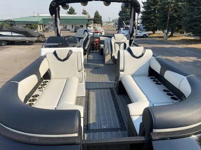 Slide: The Image of 2023 Montara Surf Boss 202 boat interior with spacious seating and modern design. - 7