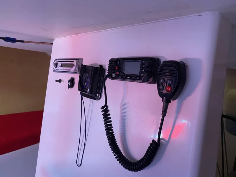 Slide: The Image of Boat communication equipment on a Farr 40, 2004 model. - 45