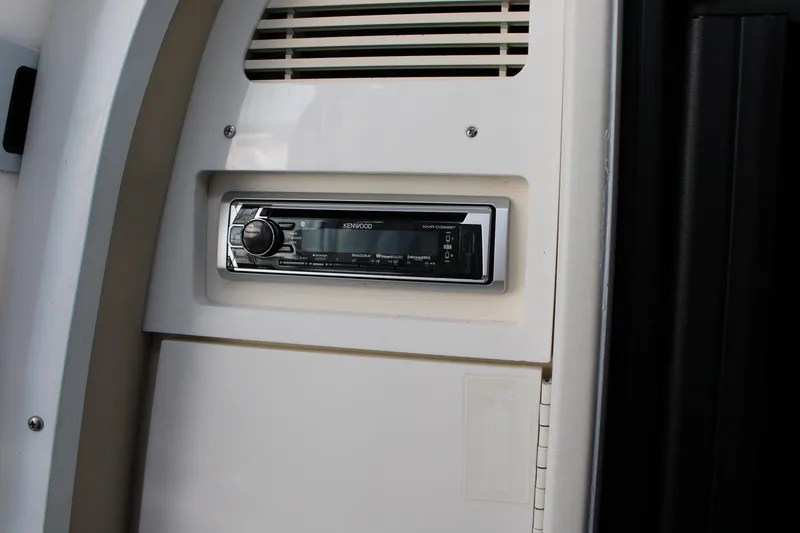 Slide: The Image of Built-in stereo system in a 1999 Formula 400 Super Sport boat. - 49