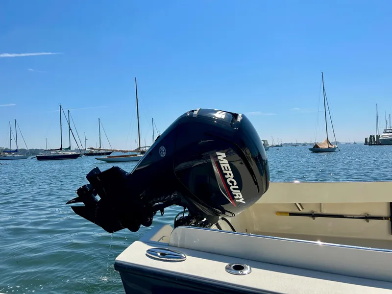 Slide: The Image of 2021 Seaway 21 Seafarer Cuddy with Mercury outboard motor on a sunny day. - 13