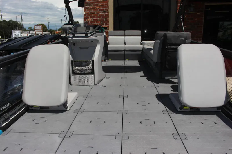 Slide: The Image of 2023 Sea-Doo Switch Sport 21 - 230 HP interior seating and deck layout. - 4