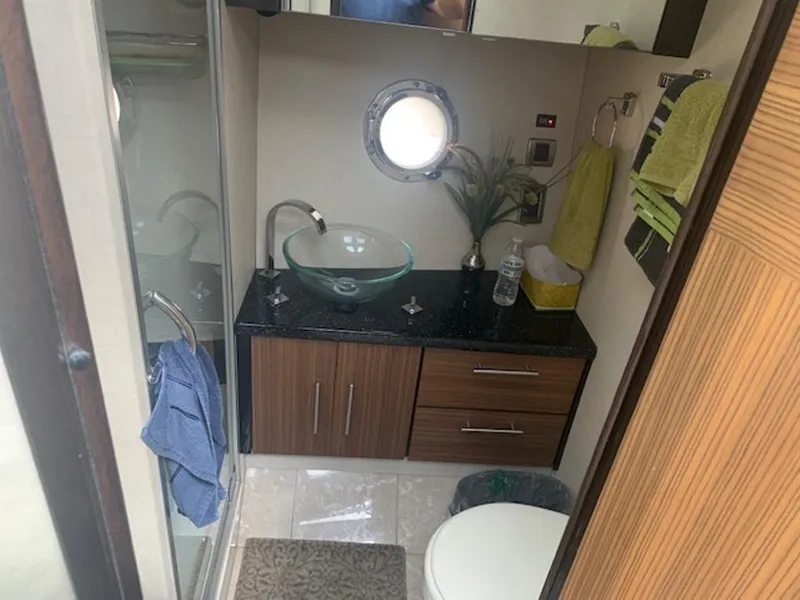 Slide: The Image of Luxurious bathroom in a 2008 Marquis 40 SC yacht. - 13