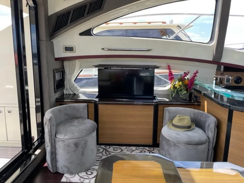 Slide: The Image of Luxurious interior of a 2008 Marquis 40 SC yacht. - 8