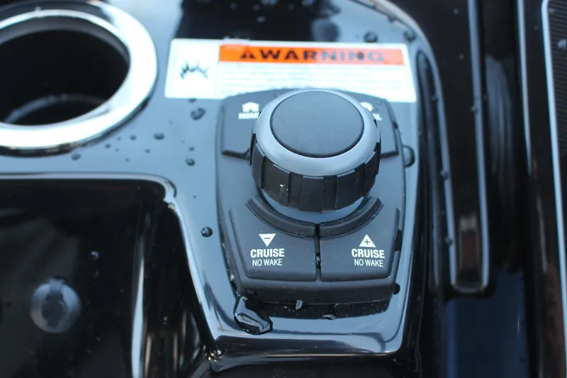 Slide: The Image of Yamaha Boats 2023 255XD control panel with cruise and no wake buttons. - 11
