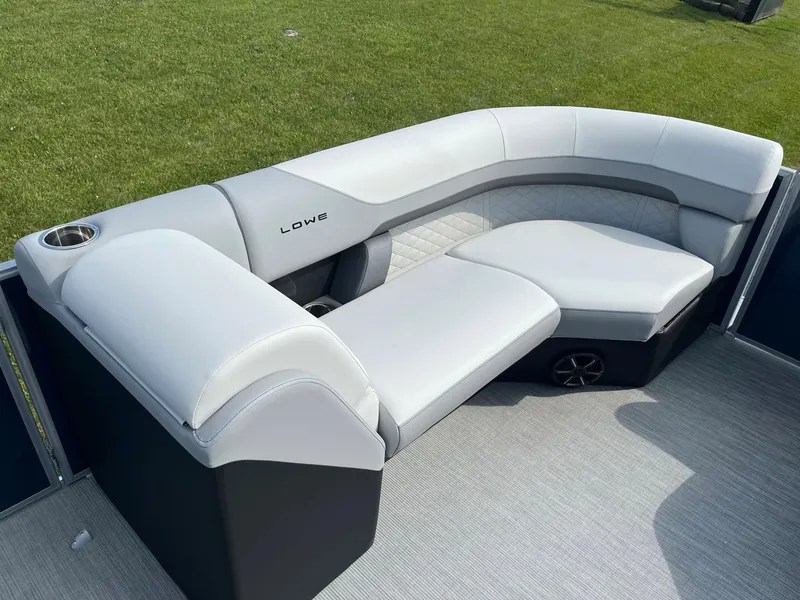 Slide: The Image of 2024 Lowe SS 210 WT boat with luxurious seating. - 15