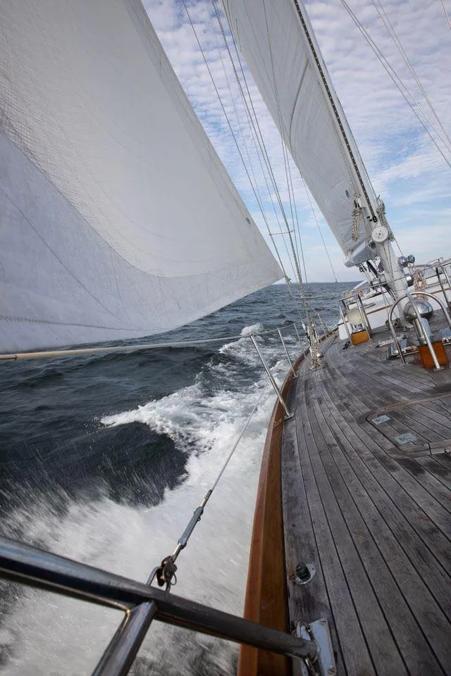 Slide: The Image of Sailing on a 1997 Hinckley OceanCruising 52 yacht in open sea. - 20