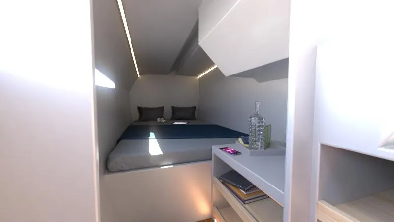 Slide: The Image of Modern interior of 2025 Catamaran Cruisers Day Sailor with sleek design and ocean view. - 6