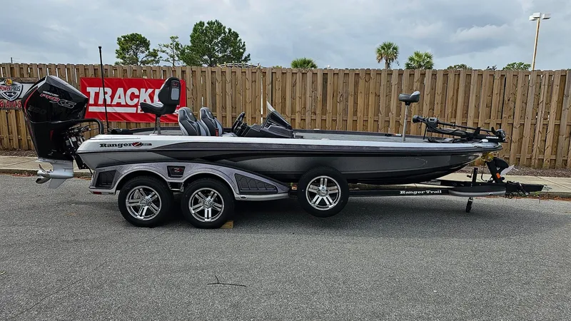 Slide: The Image of 2024 Ranger Z521R Ranger Cup Equipped boat on a trailer. - 11