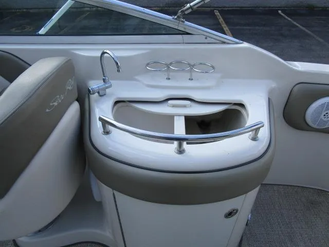 Slide: The Image of 2005 Sea Ray 270 Sundeck boat interior with sink and faucet - 14