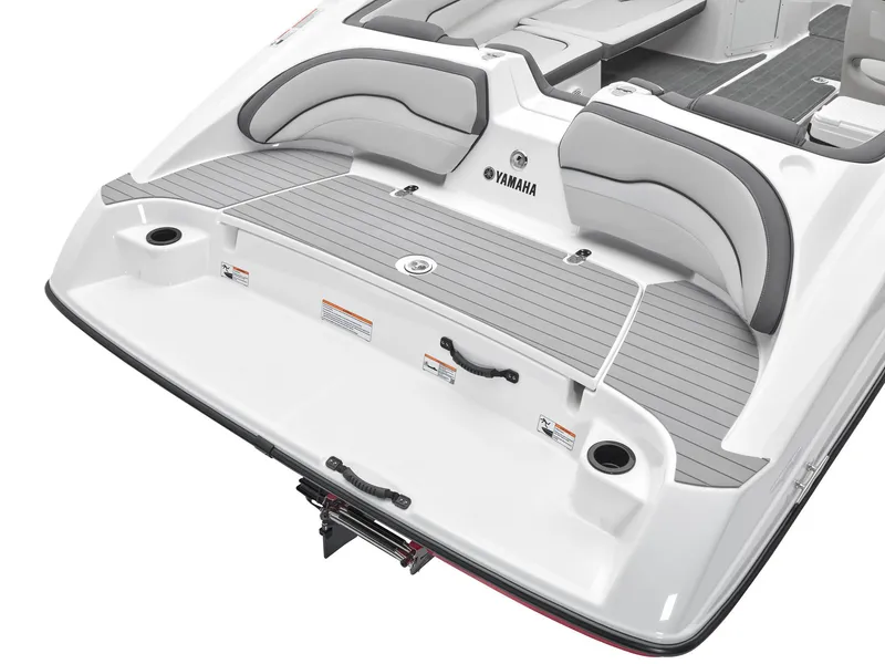 Slide: The Image of 2024 Yamaha Boats AR190 rear deck and seating area. - 6