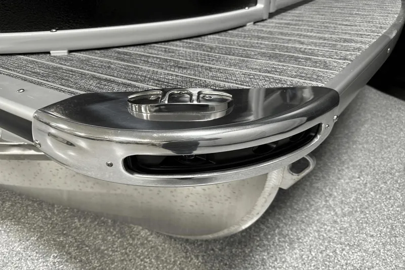 Slide: The Image of 2024 Premier 250 Solaris Sport boat detail with sleek metallic finish. - 6