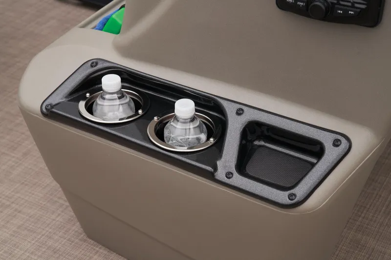 Slide: The Image of Cup holders and storage compartment on 2024 Sun Tracker Bass Buggy 18 DLX boat. - 30