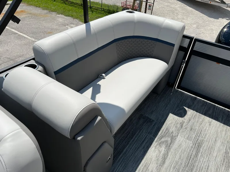 Slide: The Image of 2024 Qwest RLS 820 boat interior with comfortable seating and modern design. - 10