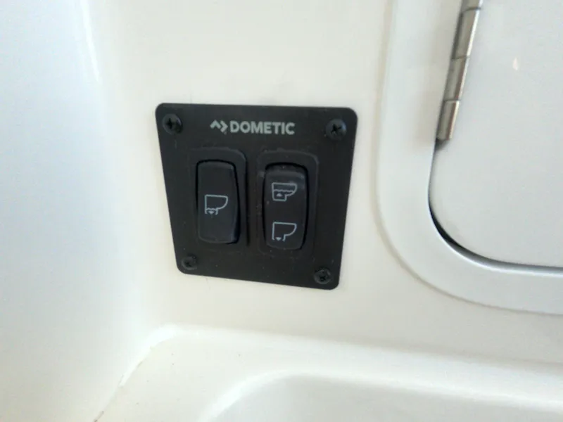 Slide: The Image of Dometic control panel on a 2024 Regulator 31 boat. - 31