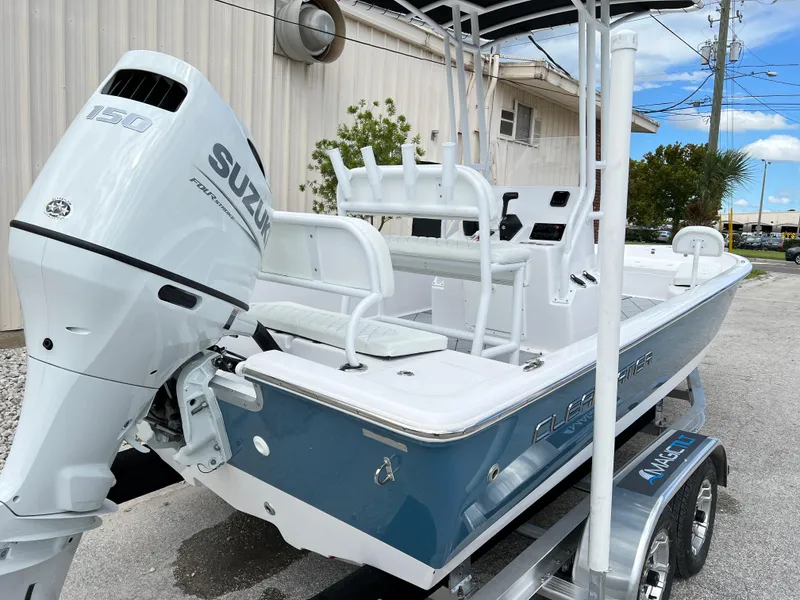 Slide: The Image of 2024 Clearwater 2100 Baystar boat with Suzuki 150 outboard motor. - 5