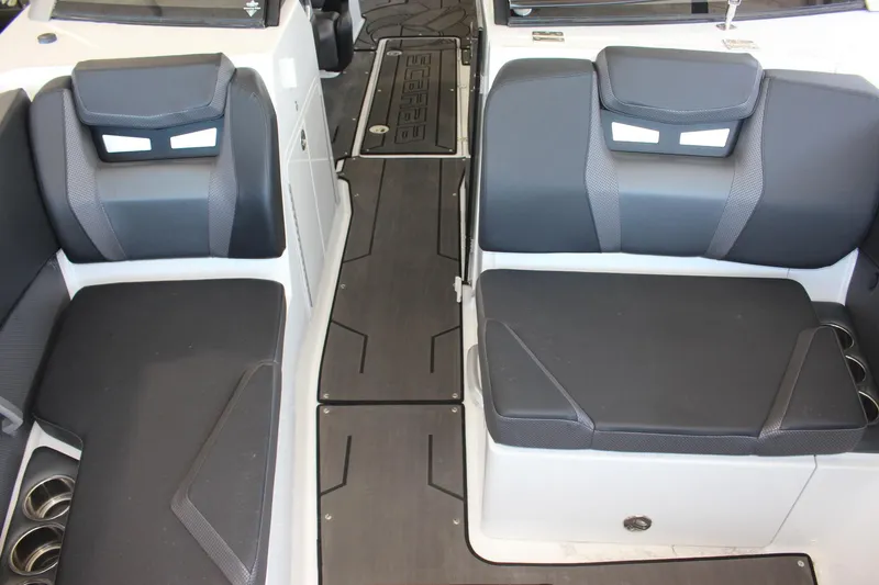 Slide: The Image of 2023 Scarab 285 ID boat interior seating and flooring. - 7
