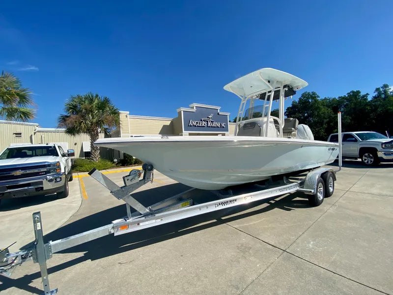 Slide: The Image of 2024 Key West 230 Bay Reef boat on a trailer at Angler's Marine. - 5