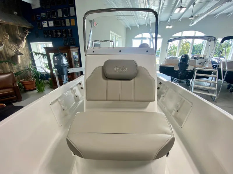 Slide: The Image of 2024 Key West 1720 CC center console boat interior with seating. - 13