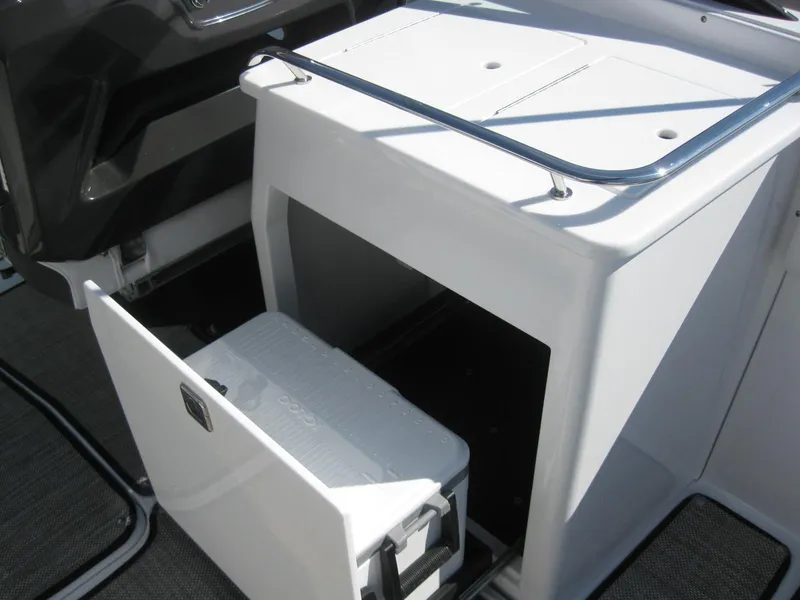 Slide: The Image of Refrigerator compartment in 2024 Monterey 258SS Super Sport boat. - 16