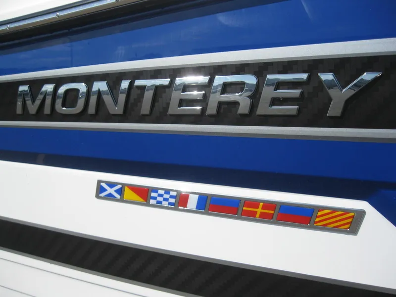 Slide: The Image of Monterey 258SS Super Sport 2024 with nautical flags. - 4