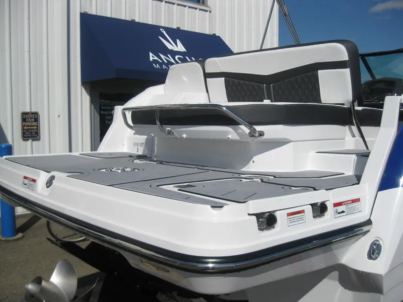 Slide: The Image of Rear view of 2024 Monterey 258SS Super Sport boat. - 6
