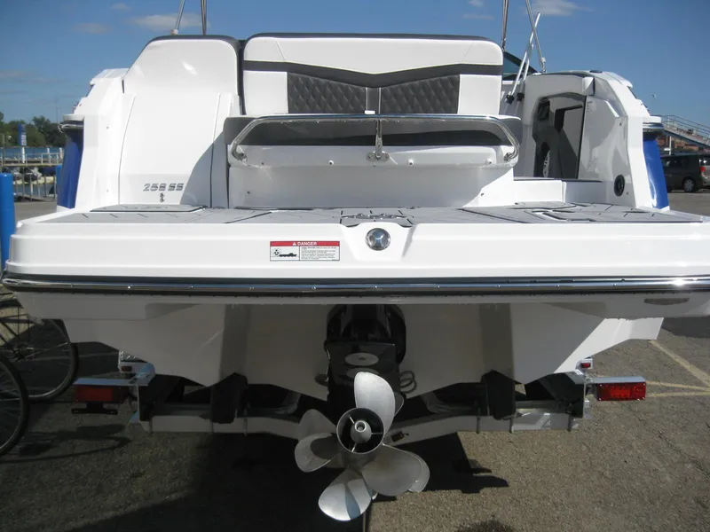 Slide: The Image of Rear view of 2024 Monterey 258SS Super Sport boat. - 7